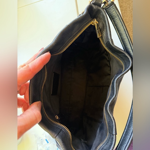 Coach Black Pebbled Leather Two Way Crossbody Bag EUC - Picture 8 of 11